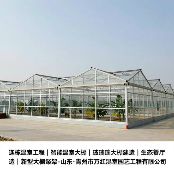 连栋温室工程|智能温室大棚|玻璃温室大棚建造|生态餐厅建造|新型大棚骨架-山东·青州市万红温室园艺工程有限公司